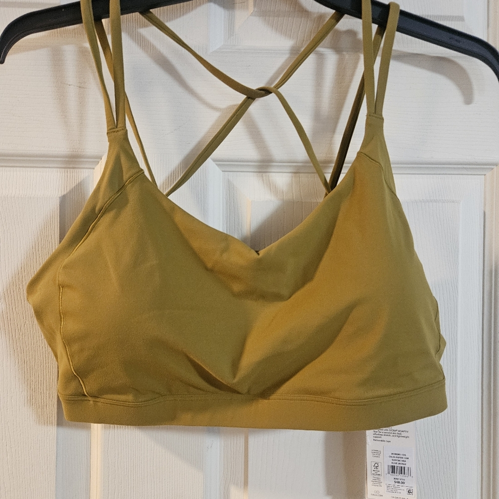 CALIA Women's Inspire Low Support Sports Bra:OLIVE BRONZE: NEW WITH TAGS: SZ XXL